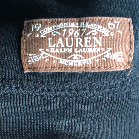 Lauren Ralph Lauren black top & faux suede trim - Picture 8 of 10